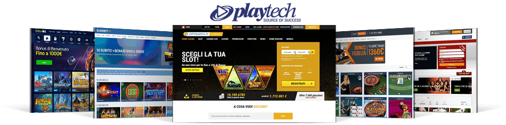 Homepage di alcuni dei migliori casinò Playtech.