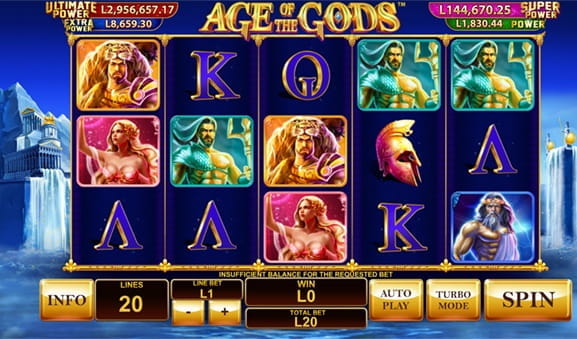 Age of the Gods Slot la Fortuna Casino