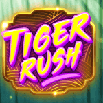 The promotional title card for Tiger Rush slot game from Thunderkick