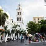 An outdoor plaza in Veracruz, Mexico.